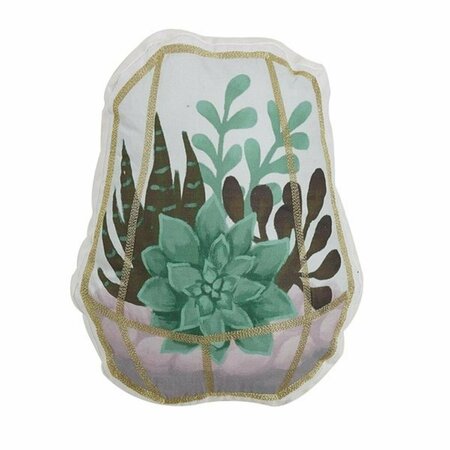 PUESTA EN ESCENA 13 x 16 in. Succulent Decorative Throw Pillow PU3115556